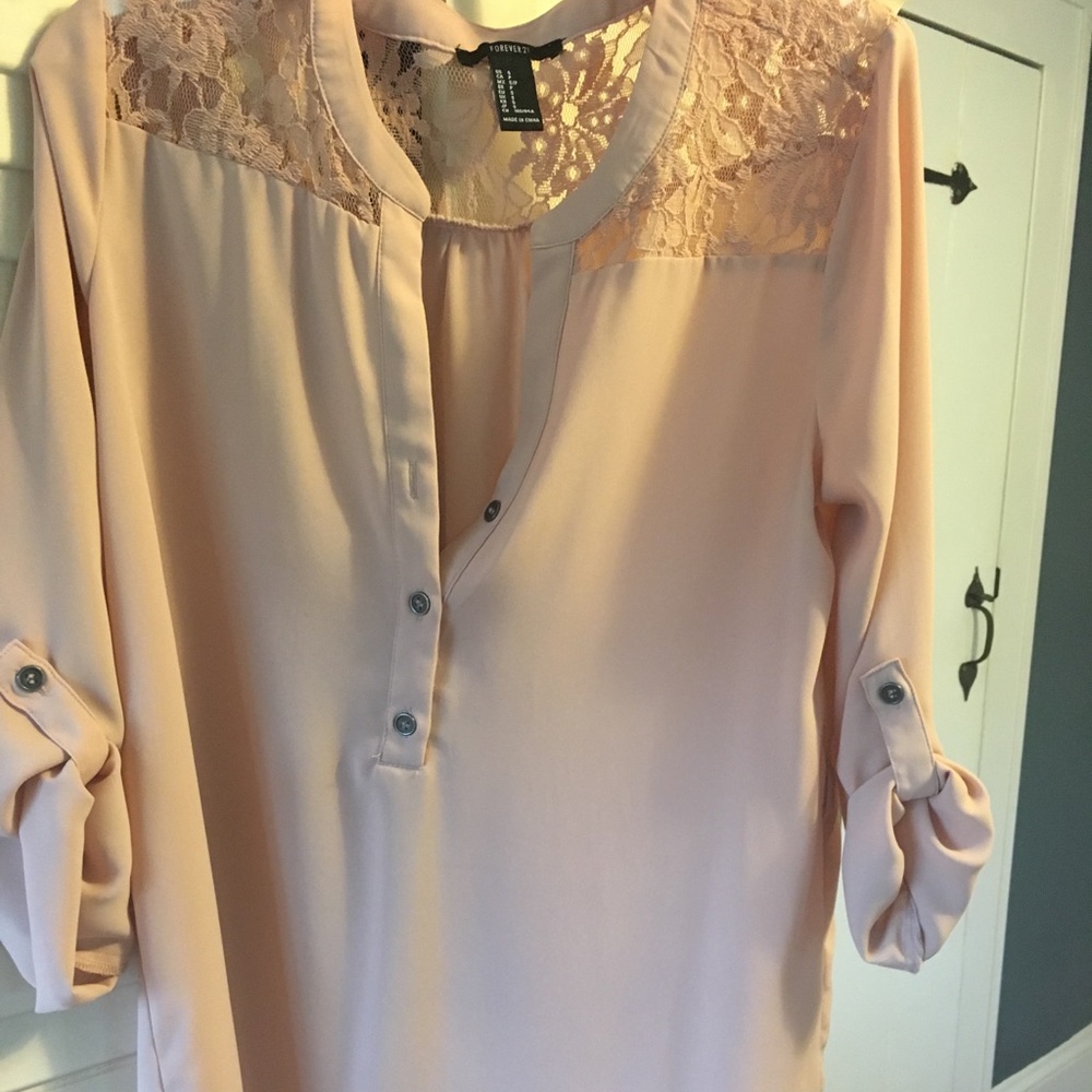 Forever21 Pink Tunic Blouse